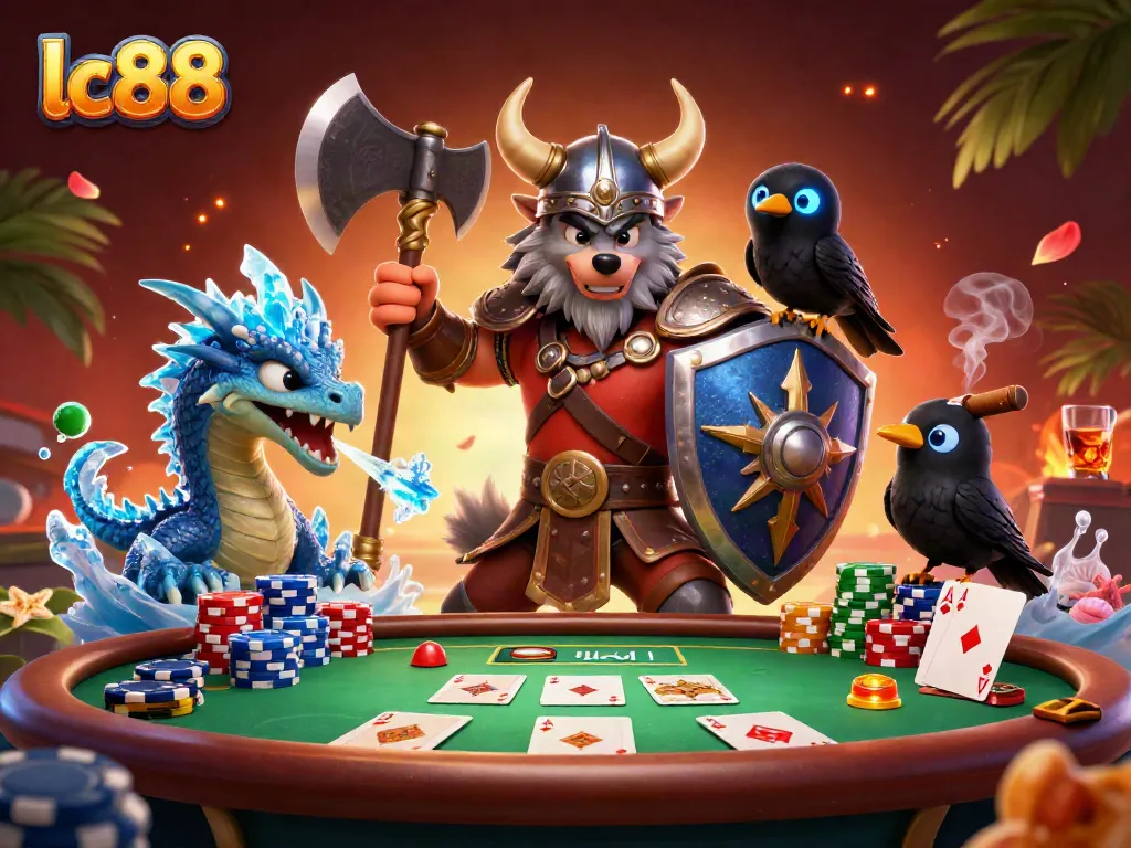 Experience thrilling gaming adventures at lc88 with action-packed scenes from poker gameplay.