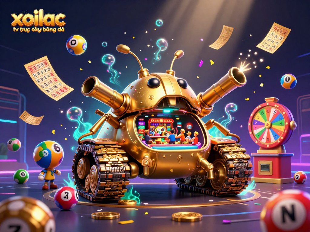 Experience the excitement of xoilac tv trực tiếp bóng đá with our themed 3D casino illustration.