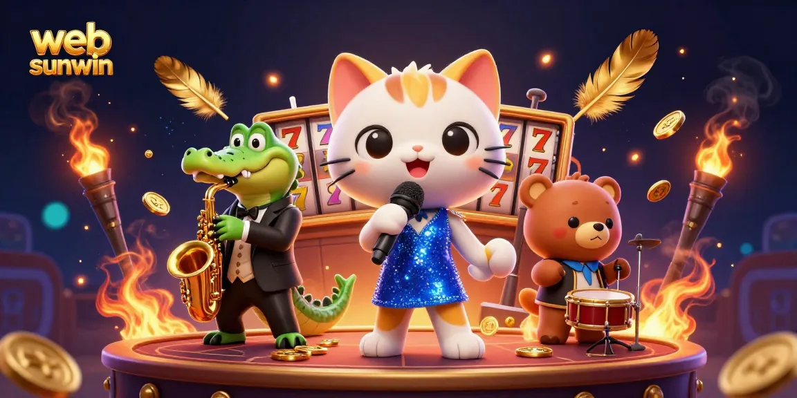 Win big at web sunwin with exciting gaming scenes, vibrant characters, and casino action.